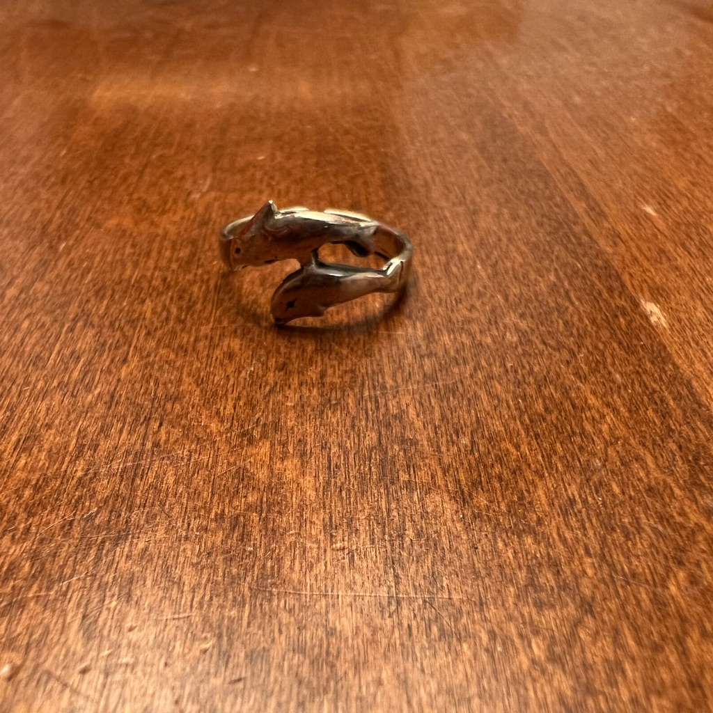 Silver Dolphin Toe Ring